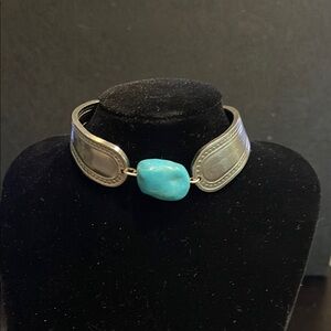 Silver and Turquoise Women's Bracelet